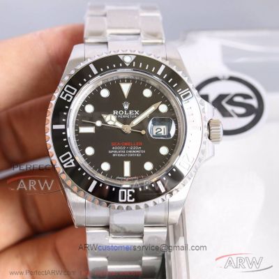 KS Factory Replica Rolex Sea Dweller Red 50th Anniversary 126600 Black Dial 43mm 2836 Watch